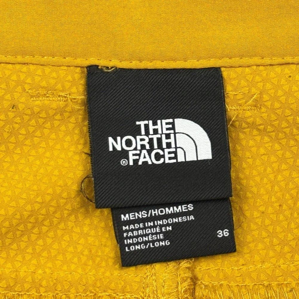 The North Face Shorts Men 36 Yellow Stretch Rolling Sun Packable Flashdry Zip 9